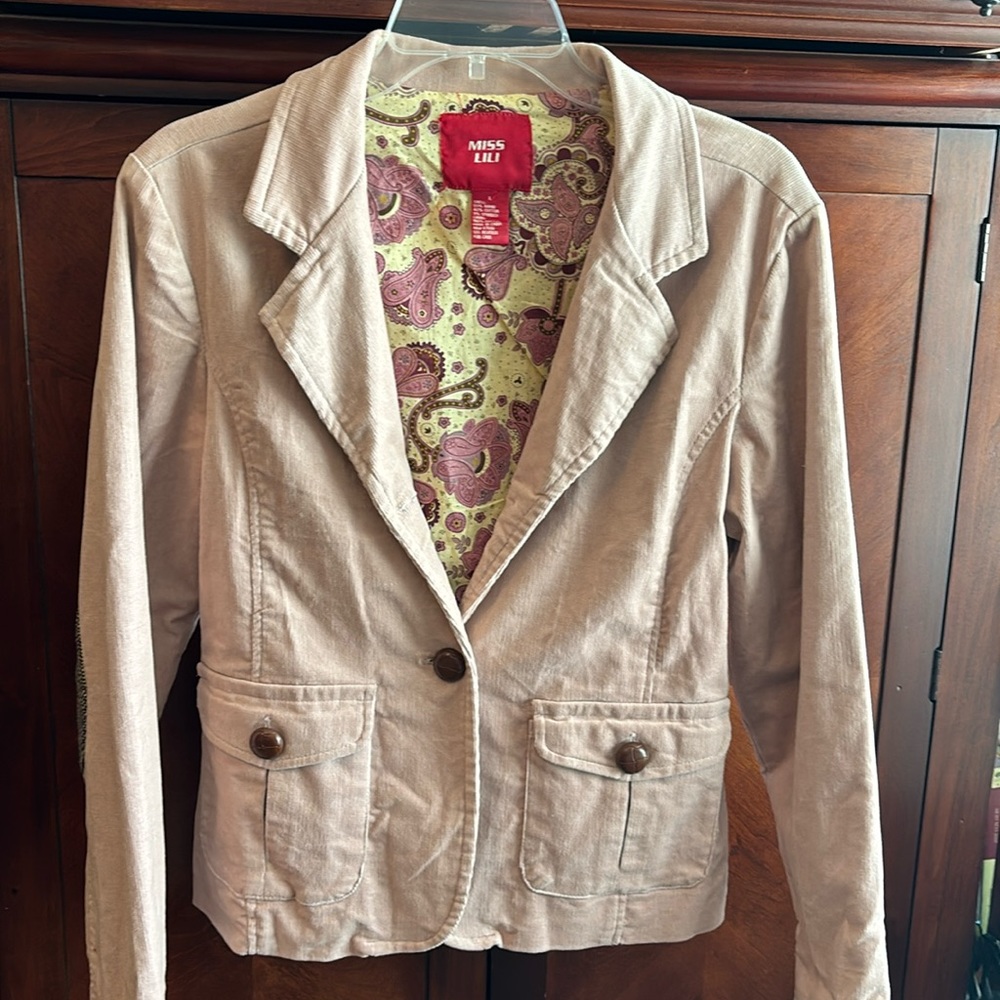 Light pink curduroy blazer